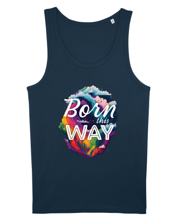 Born this way LGBTQ pride rainbow Navy