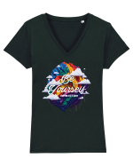 Be yourself . Everyone else is taken.  LGBTQ pride Tricou mânecă scurtă guler V Damă Evoker