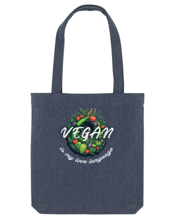 Vegan is my love language Midnight Blue
