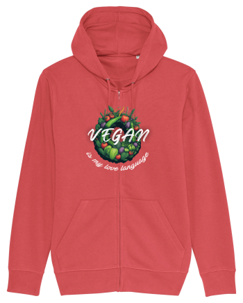 Vegan is my love language Carmine Red
