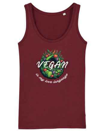 Vegan is my love language Burgundy