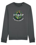 Vegan is my love language Bluză mânecă lungă Unisex Rise