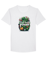 Plant-based power Tricou mânecă scurtă guler larg Bărbat Skater