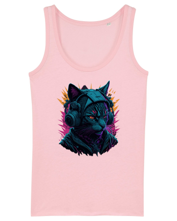 Cat Is A DJ for white Cotton Pink