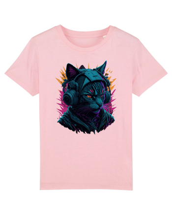 Cat Is A DJ for white Cotton Pink