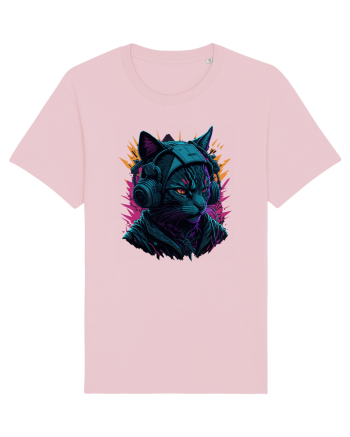 Cat Is A DJ for white Cotton Pink