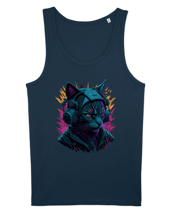 Cat Is A DJ for white Navy