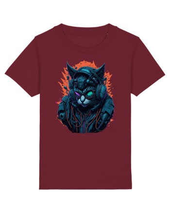 Cyborg Cat With Sunglasses for white Burgundy
