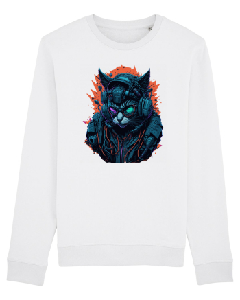 Cyborg Cat With Sunglasses for white White