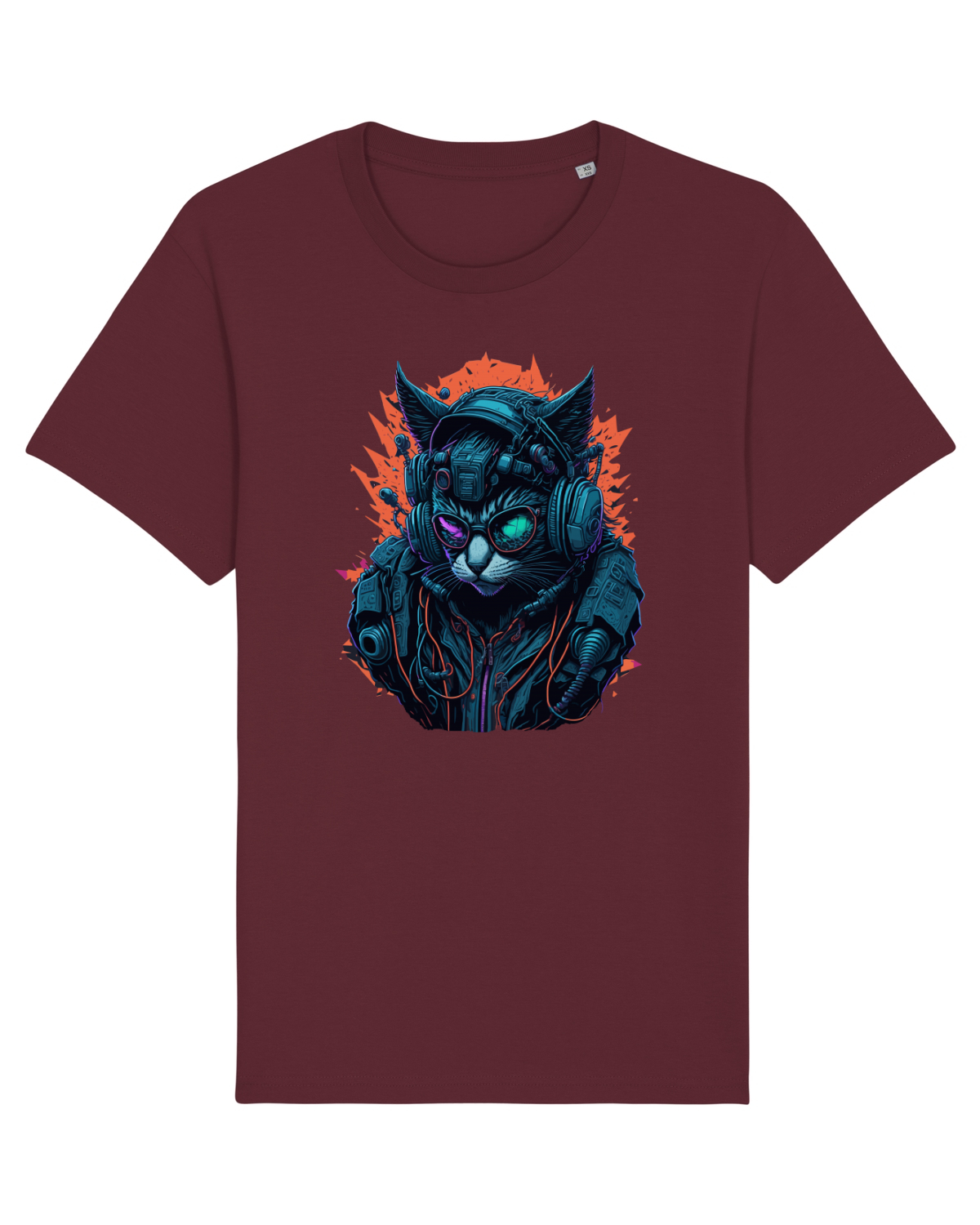 Tricou mânecă scurtă Unisex Rocker Burgundy
