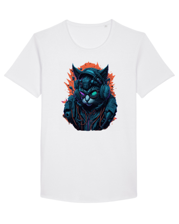 Cyborg Cat With Sunglasses for white White
