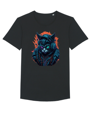 Cyborg Cat With Sunglasses for white Black