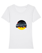 Astra  Tricou mânecă scurtă guler larg fitted Damă Expresser