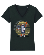 Mă bate tehnologia Tricou mânecă scurtă guler V Damă Evoker