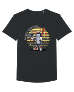 Mă bate tehnologia Tricou mânecă scurtă guler larg Bărbat Skater