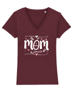 I Love Mom Tricou mânecă scurtă guler V Damă Evoker