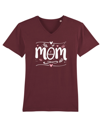 I Love Mom Burgundy