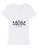 I LOVE MY MOM Tricou mânecă scurtă guler V Damă Evoker
