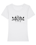 I LOVE MY MOM Tricou mânecă scurtă guler larg fitted Damă Expresser