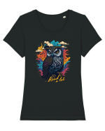 Read a lot. Citeste. #2 Tricou mânecă scurtă guler larg fitted Damă Expresser