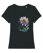 Flori de camp 2 Tricou mânecă scurtă guler larg fitted Damă Expresser
