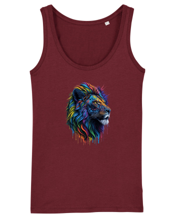 Rainbow Lion  Burgundy