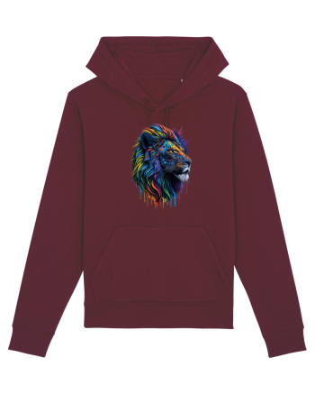 Rainbow Lion  Burgundy
