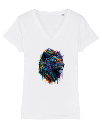 Rainbow Lion  White