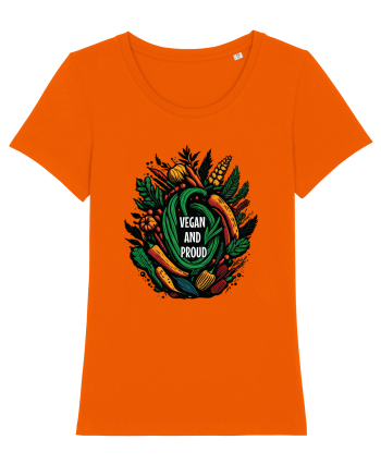 Vegan and proud Bright Orange