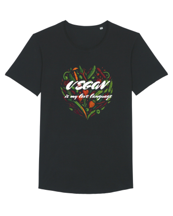 Vegan is my love language - heart Black