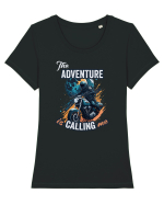 The adventure is calling Tricou mânecă scurtă guler larg fitted Damă Expresser