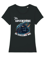The adventure is calling 2 Tricou mânecă scurtă guler larg fitted Damă Expresser