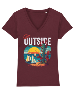 Get outside Tricou mânecă scurtă guler V Damă Evoker