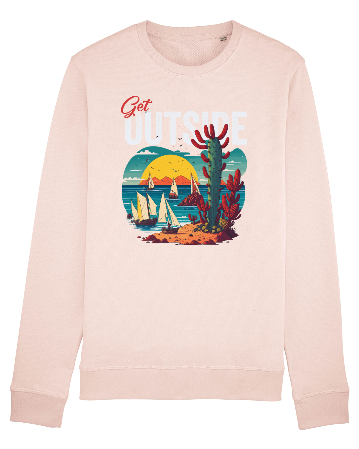 Bluză mânecă lungă Unisex Rise Candy Pink