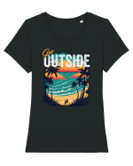 Get outside 2 Tricou mânecă scurtă guler larg fitted Damă Expresser
