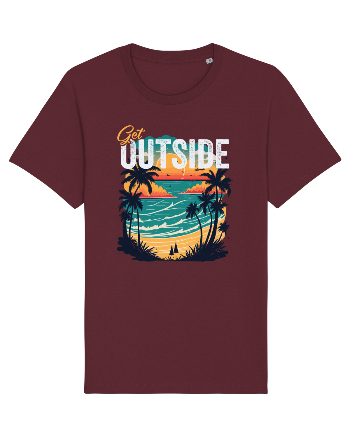 Tricou mânecă scurtă Unisex Rocker Burgundy