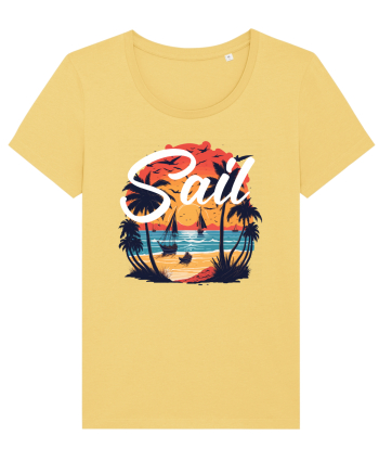 Sail - apus de soare cu palmieri si barci cu panze Jojoba