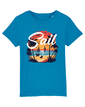 Sail - apus de soare cu palmieri si barci cu panze Azur