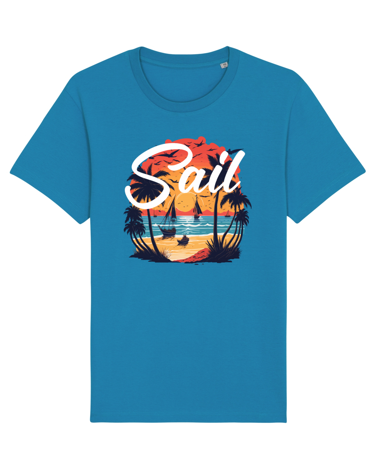 Tricou mânecă scurtă Unisex Rocker Azur