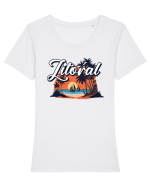 Litoral Tricou mânecă scurtă guler larg fitted Damă Expresser