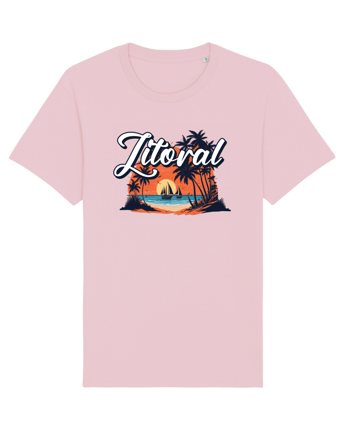 Tricou mânecă scurtă Unisex Rocker Cotton Pink