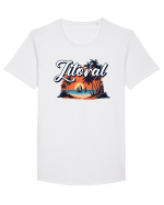 Litoral Tricou mânecă scurtă guler larg Bărbat Skater