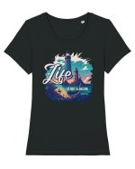 Life is but a dream Tricou mânecă scurtă guler larg fitted Damă Expresser