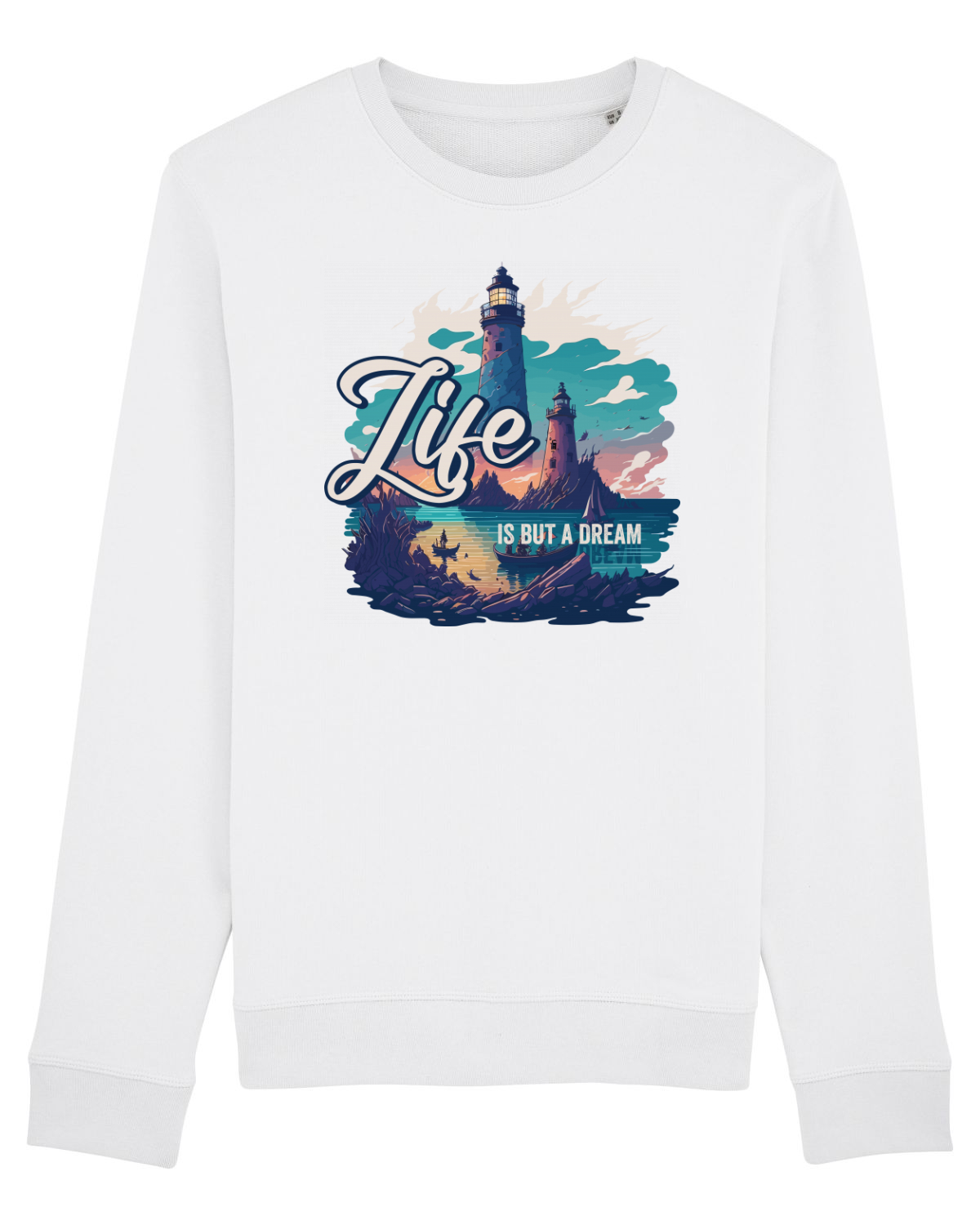Bluză mânecă lungă Unisex Rise White