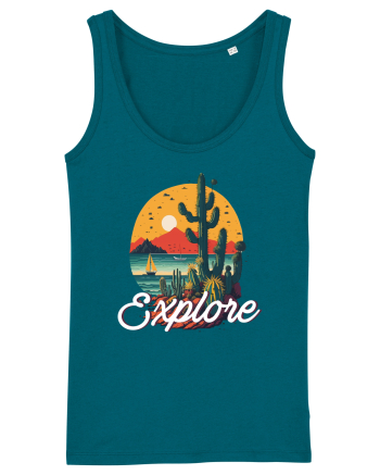 Explore - plaja cu cactusi si apus de soare Ocean Depth