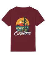 Explore - plaja cu cactusi si apus de soare Tricou mânecă scurtă  Copii Mini Creator