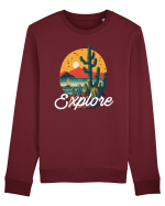 Explore - plaja cu cactusi si apus de soare Bluză mânecă lungă Unisex Rise