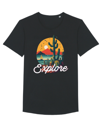 Explore - plaja cu cactusi si apus de soare Black