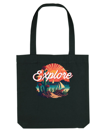 Explore - plaja cu cactusi si apus de soare Black