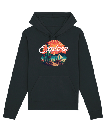 Explore - plaja cu cactusi si apus de soare Black